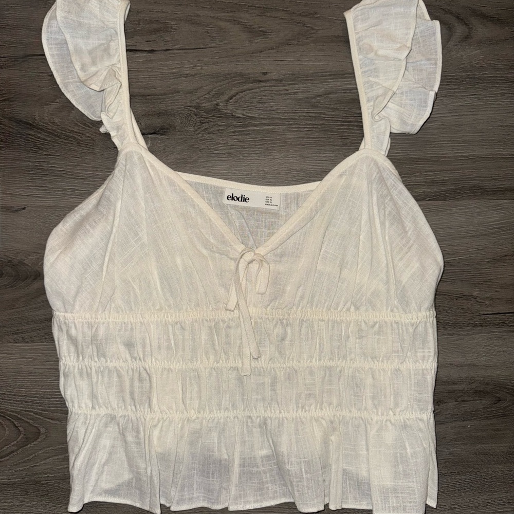 Elodie Cream Ruffle Camisole
